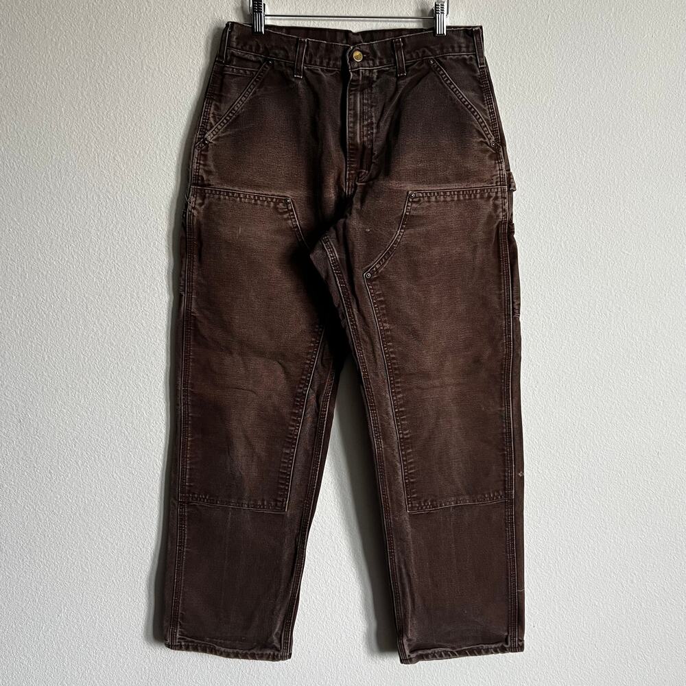 Carhartt B136 DKB faded brown double knee work wear carpenter pants